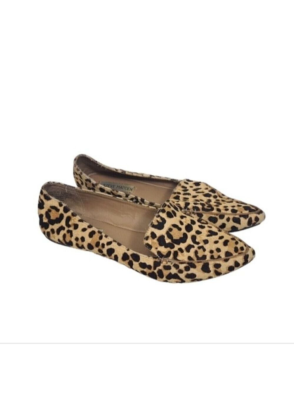 Steve Madden Animal Print Cow Hair Flats 8.5M